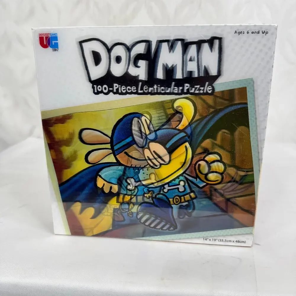 University Games Dog Man Adventures‎ Lenticular Jigsaw Puzzle: 100 Pcs